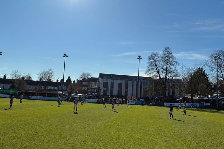 Action from Farnham Town's Southern League Premier South match against Basingstoke Town