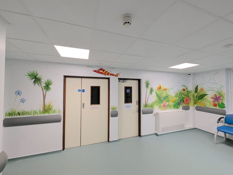 Part of a colourful mural painted by Donna Ayres at the minor injury unit. (Picture: NHS)