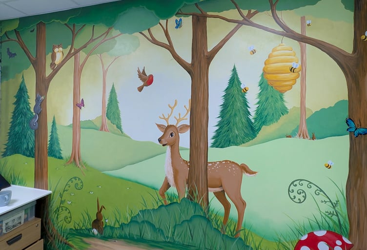 Animals in the woodland mural at the minor injury unit in St Austell. (Picture: NHS)