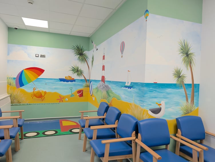 The seaside mural at the minor injury unit in St Austell Community Hospital. (Picture: NHS)