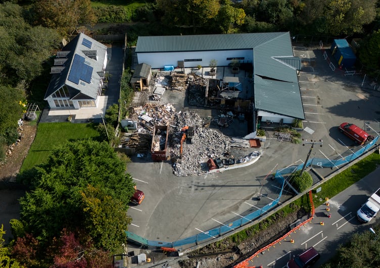 The wrecked parts of the Kingswood complex were demolished. (Picture: Paul Williams)