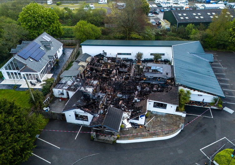 The aftermath of the devastating fire at the venue in April 2024. (Picture: Paul Williams)