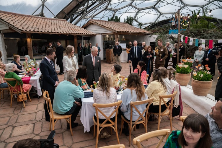 Their Majesties The King and Queen visit the Eden Project