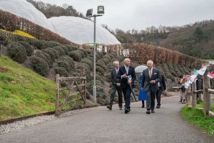 Their Majesties The King and Queen visit the Eden Project
