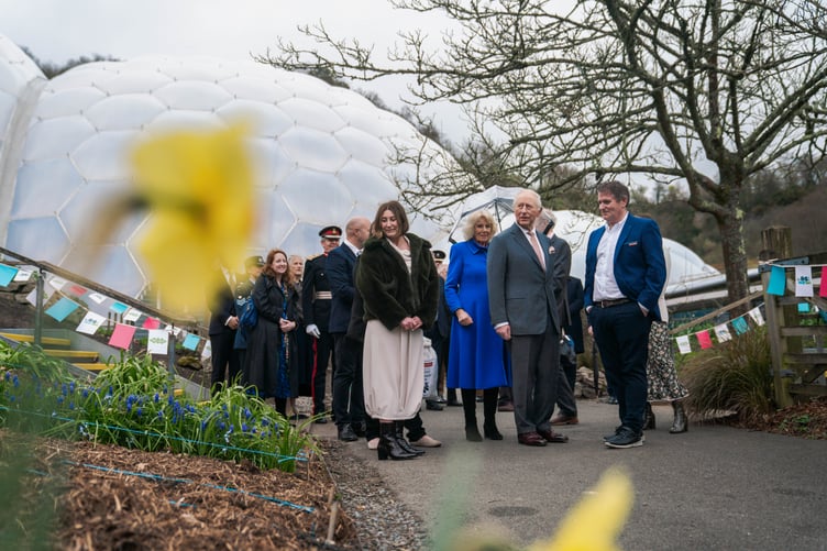 Their Majesties The King and Queen visit the Eden Project