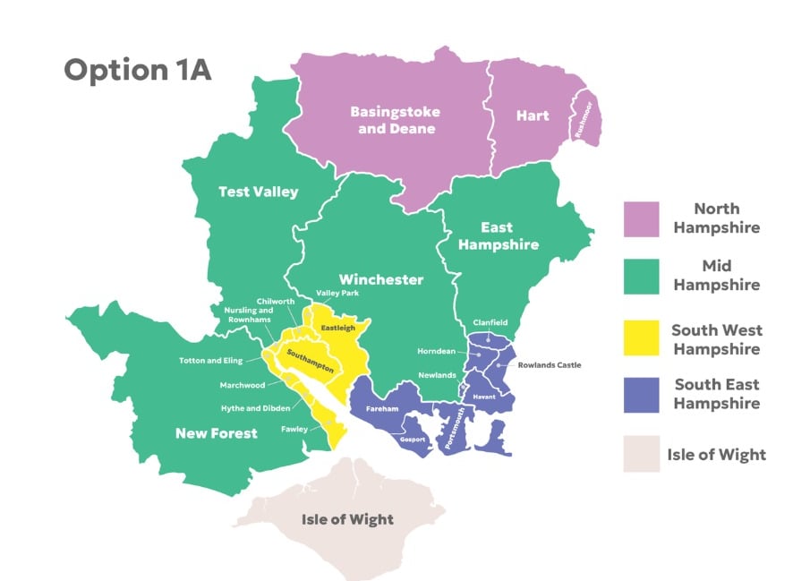<p>The new reorganisation of Hampshire .</p>