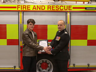 Teenager, 15, honoured after helping save neighbour’s life