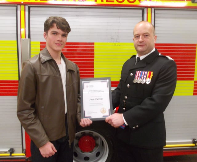 Boy, 15, given award for saving neighbour with defibrillator