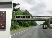 Scott Mills bridge plaque removed from M3 bridge after BBC axe