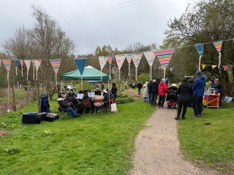 The view from the entrance of the Orchard