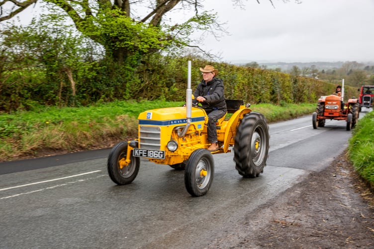 A striking Leyland making its way up the hill