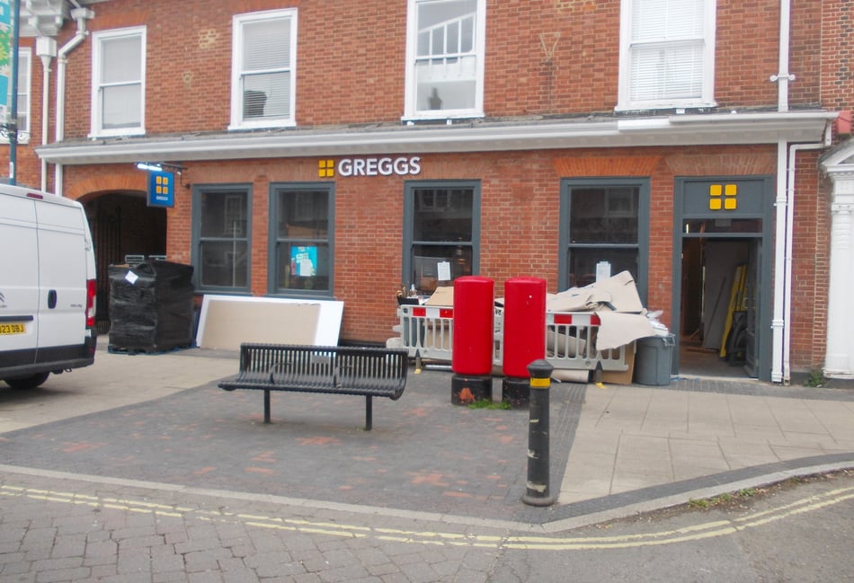 <p>The new Greggs shop is almost ready.</p>