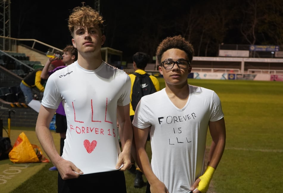 Stabbing victim Luis Guembes honoured at testimonial match