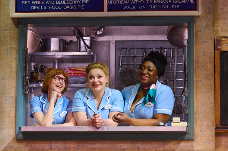 Waitress stars Evelyn Hoskins (Dawn), Carrie Hope Fletcher (Jenna) and Sandra Marvin (Becky). 