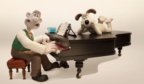 Orchestral accompaniment to Wallace and Gromit's big moments