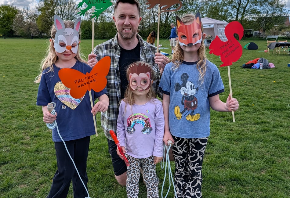 <p>Four Marks residents enjoy the event while standing up for nature.</p>