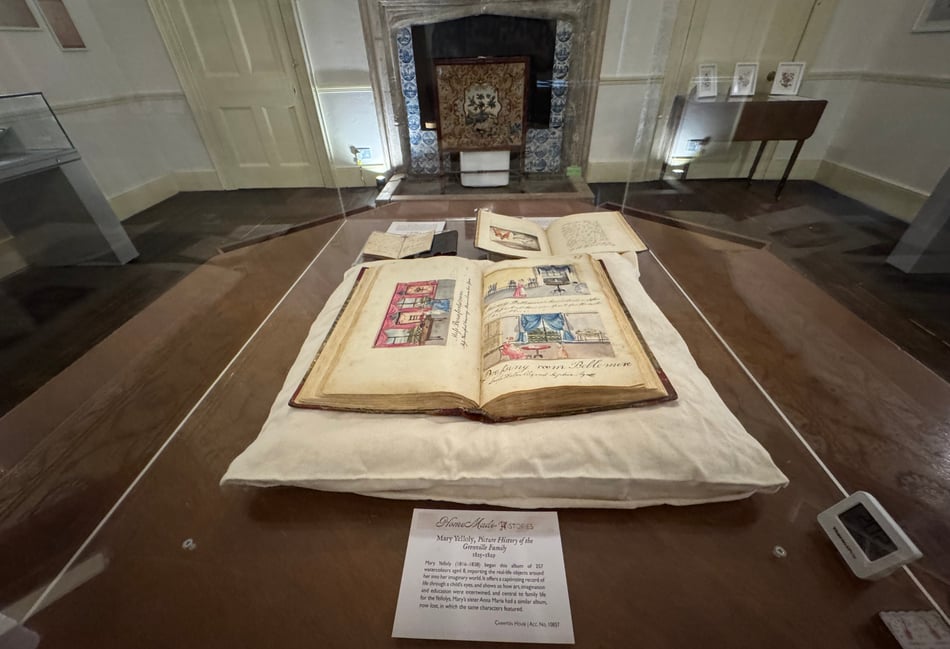 <p>A display at the HomeMade Histories exhibition at Chawton House.</p>