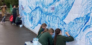 Pupils create mural to celebrate centenary of television legend