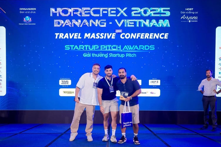 Mo Shariff and the HoppSwap team at the Travel Massive Asia Conference