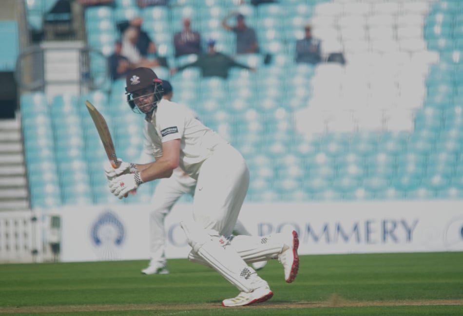 <p>Dominic Sibley scored 187 in Surrey's first innings against Sussex (Photo: Mark Sandom)</p>