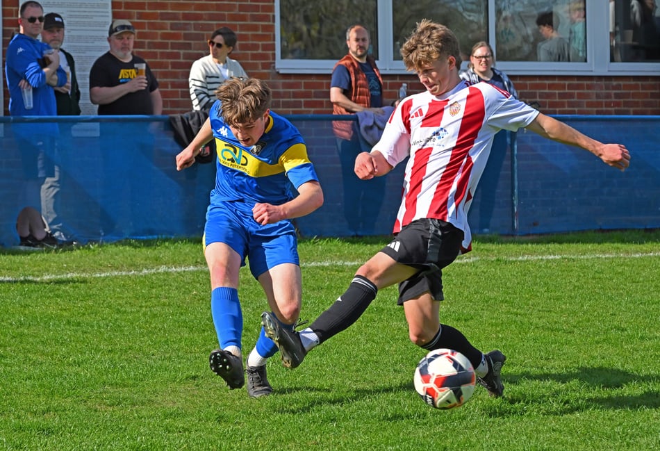 <p>Dan Cannon in action during Petersfield Town's 3-0 win against East Cowes Victoria (Photo: Malcolm Wells)</p>