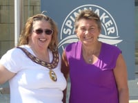 Daring duo abseil down Spinnaker Tower for charity