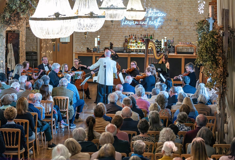 <p>Farnham Sinfonia performs its summer concert at Bury Court Barn in Bentley (Photo: Simon Claiden).</p>