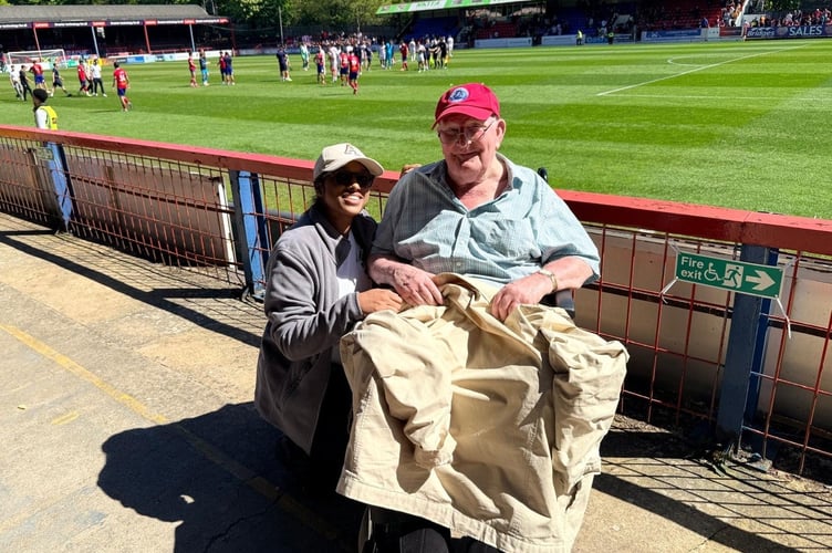 George Roe, 89, enjoys a special return to watch Aldershot Town FC with support from staff at Brownscombe Care Residences, reliving a lifelong matchday tradition.