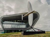 Spitfire-inspired sculpture installed at Farnborough Airport