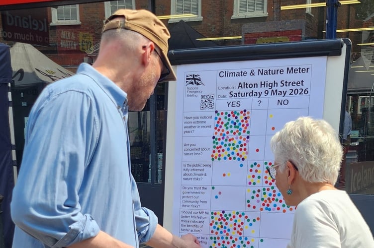 Alton Climate Action Network climate and nature survey, Alton High Street, May 9th 2026.