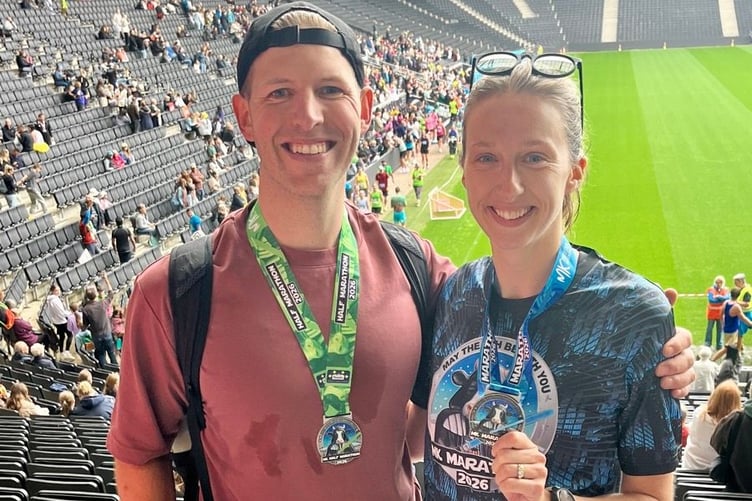 Lizzie May with husband Harry at Milton Keynes