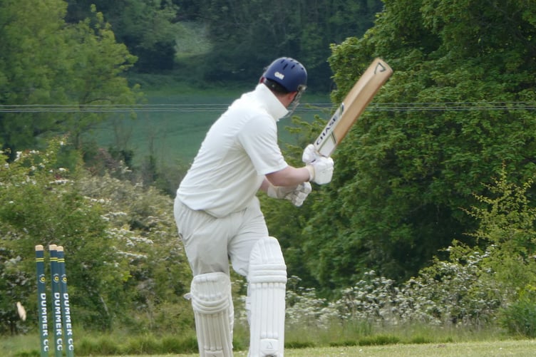 Waverley batter Sam Tempest is bowled round his legs by Kevin Scriven