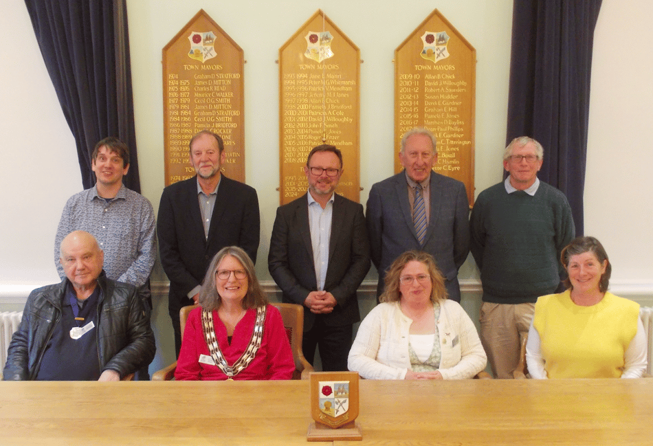 <p>Alton Town Council 2026-27. From left - Back: Nick O'Brien, Don Hammond, Matthew Bayliss, Graham Hill  and Roger Lamb. Front: Chris Botten, Barbara Tansey, Annette Eyre and Lorna Woodcroft.</p>