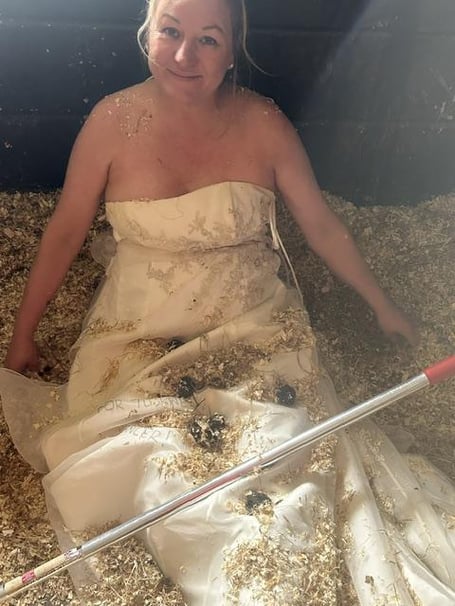 Izzy Harrison-Butler trashed wedding dress PIC1