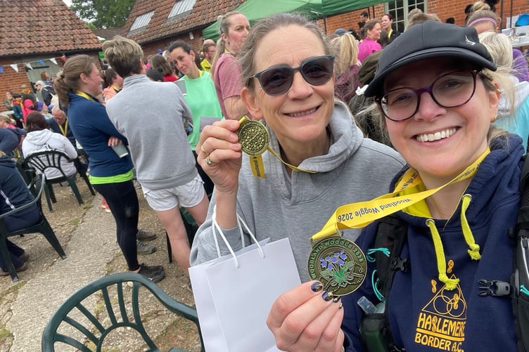 All smiles for Annalisa Alexander and Lorraine at the Woodland Woggle