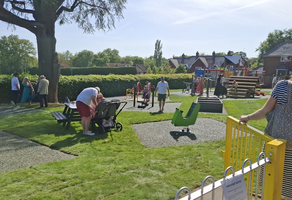 <p>Families flocked to the improved playground in Frensham for the official reopening on May 23.</p>