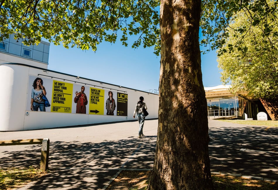 <p>UCA Farnham campus entrance</p>
