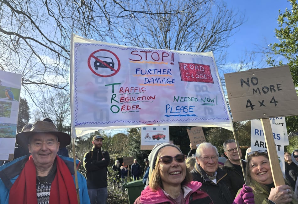 <p>A recent demonstration against the use of the River Meon by off road vehicles.</p>