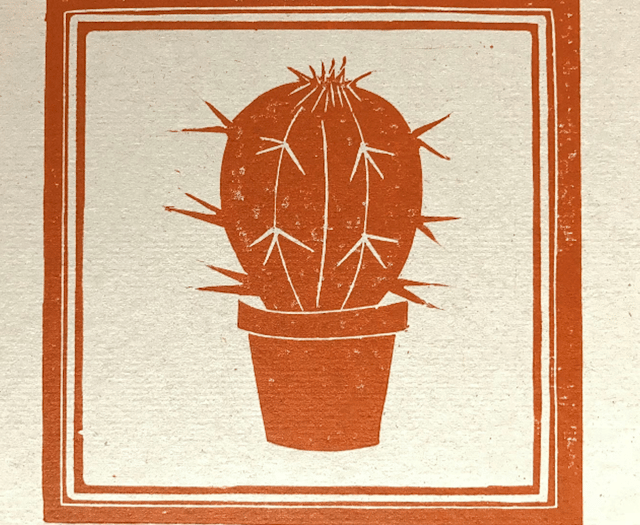 Carve lino to create art in printmaking workshop