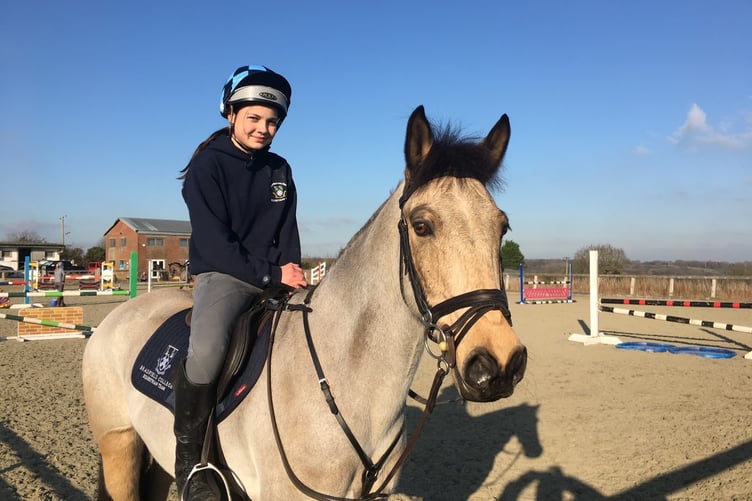 Sofia Caravasso and Paddy the pony