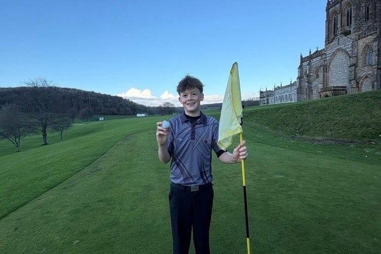Alfie Caudery, 15 is playing 72 holes in one day in honour of his father Paul Caudery