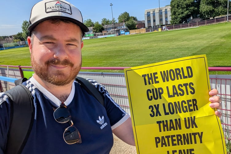 Andy Laird at Farnham Town FC’s Memorial Ground.