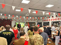 <p>This year's Canada Day service took place in Liphook Junior School because of the heat.</p>