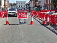 Farnham's Castle Street closed following burst water main
