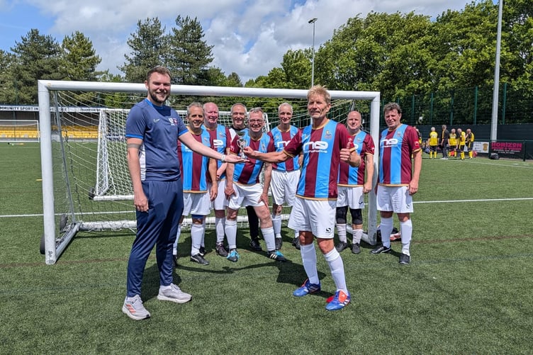 Farnham Town Flares' over-60s B team were crowned champions of the Hampshire FA tournament at Winklebury