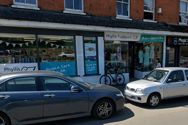 The Phyllis Tuckwell charity shop in Ash.