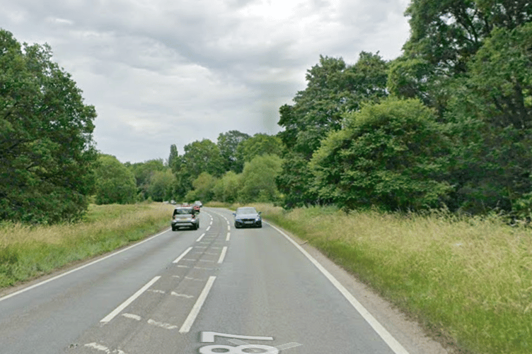 The A287 Farnham Road near Crondall.