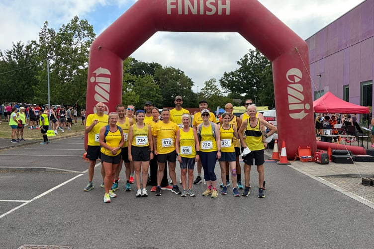 Alton Runners line up for a team photo at Lordshill