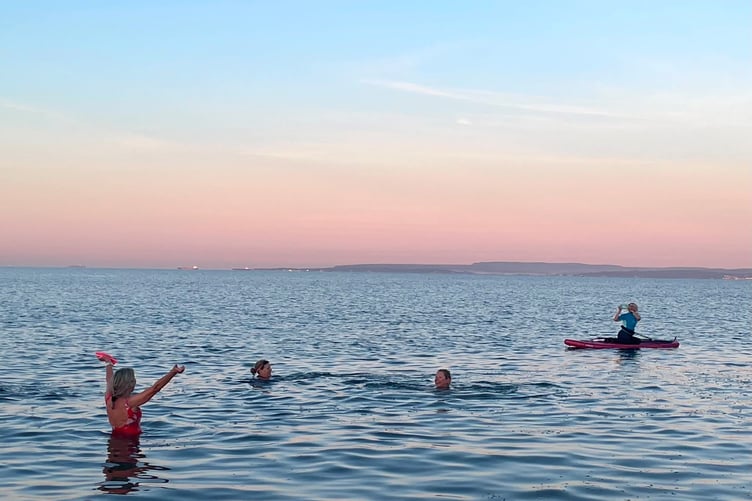 Sunrise swim, Hayling Island, 4.30am, June 21st 2026.