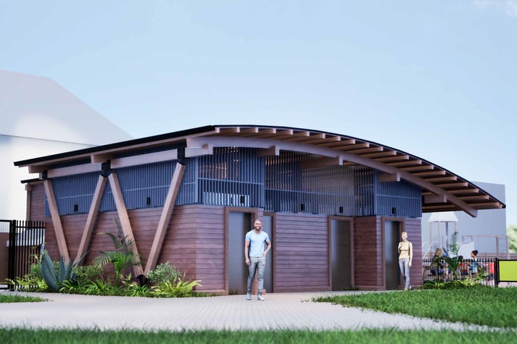 Digital render of Gostrey Meadow amenity building